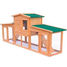 Small animal house hutch cage with wooden roofs by vidaXL, Cages and habitats for small animals - Ref: Foro24-170163, Price: ...