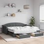 Trundle sofa bed with drawers dark gray fabric 90x190 cm by vidaXL, Beds and slatted bases - Ref: Foro24-3197577, Price: 337,...