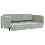 Trundle sofa bed with drawers light gray velvet 100x200 cm by vidaXL, Beds and slatted bases - Ref: Foro24-3197118, Price: 35...