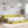 Sofá cama nido con cajones terciopelo amarillo 80x200 cm de vidaXL, Camas y somieres - Ref: Foro24-3197817, Precio: 356,89 €,...