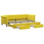 Sofá cama nido con cajones terciopelo amarillo 80x200 cm de vidaXL, Camas y somieres - Ref: Foro24-3197817, Precio: 356,89 €,...