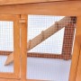 Casa de animales pequeños jaula conejera con tejados madera de vidaXL, Jaulas y habitáculos para animales pequeños - Ref: For...