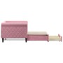 Sofá cama nido con cajones terciopelo rosa 80x200 cm de vidaXL, Camas y somieres - Ref: Foro24-3197815, Precio: 330,51 €, Des...