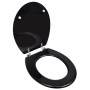 MDF WC toilet seat cover black design by vidaXL, Toilet and bidet seats - Ref: Foro24-140802, Price: 32,31 €, Discount: %