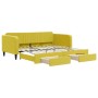 Trundle sofa bed with drawers yellow velvet 100x200 cm by vidaXL, Beds and slatted bases - Ref: Foro24-3197123, Price: 377,46...