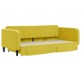 Trundle sofa bed with drawers yellow velvet 100x200 cm by vidaXL, Beds and slatted bases - Ref: Foro24-3197123, Price: 377,46...