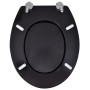 MDF WC toilet seat cover black design by vidaXL, Toilet and bidet seats - Ref: Foro24-140802, Price: 32,31 €, Discount: %