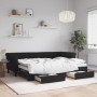 Sofá cama nido con cajones terciopelo negro 80x200 cm de vidaXL, Camas y somieres - Ref: Foro24-3197816, Precio: 332,06 €, De...