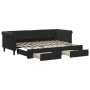 Sofá cama nido con cajones terciopelo negro 80x200 cm de vidaXL, Camas y somieres - Ref: Foro24-3197816, Precio: 332,06 €, De...