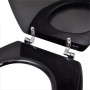 MDF WC toilet seat cover black design by vidaXL, Toilet and bidet seats - Ref: Foro24-140802, Price: 32,31 €, Discount: %