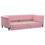 Sofá cama nido con cajones terciopelo rosa 90x200 cm de vidaXL, Camas y somieres - Ref: Foro24-3197822, Precio: 332,99 €, Des...