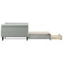 Trundle sofa bed with drawers light gray velvet 100x200 cm by vidaXL, Beds and slatted bases - Ref: Foro24-3197826, Price: 35...