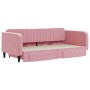 Trundle sofa bed with pink velvet drawers 100x200 cm by vidaXL, Beds and slatted bases - Ref: Foro24-3197121, Price: 375,56 €...