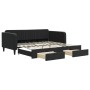 Sofá cama nido con cajones terciopelo negro 100x200 cm de vidaXL, Camas y somieres - Ref: Foro24-3197122, Precio: 329,02 €, D...