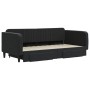 Sofá cama nido con cajones terciopelo negro 100x200 cm de vidaXL, Camas y somieres - Ref: Foro24-3197122, Precio: 329,02 €, D...