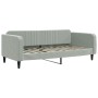 Trundle sofa bed with drawers light gray velvet 90x190 cm by vidaXL, Beds and slatted bases - Ref: Foro24-3197124, Price: 317...