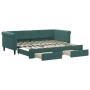 Trundle sofa bed with drawers dark green velvet 90x200 cm by vidaXL, Beds and slatted bases - Ref: Foro24-3197821, Price: 334...