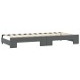 Trundle sofa bed with drawers dark gray fabric 100x200 cm by vidaXL, Beds and slatted bases - Ref: Foro24-3197676, Price: 350...