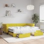 Trundle sofa bed with drawers yellow velvet 90x200 cm by vidaXL, Beds and slatted bases - Ref: Foro24-3197824, Price: 366,22 ...