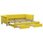 Trundle sofa bed with drawers yellow velvet 90x200 cm by vidaXL, Beds and slatted bases - Ref: Foro24-3197824, Price: 366,22 ...