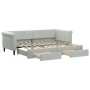 Trundle sofa bed with drawers light gray velvet 80x200 cm by vidaXL, Beds and slatted bases - Ref: Foro24-3197812, Price: 321...