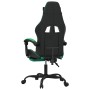 Silla gaming con reposapiés cuero sintético negro verde de vidaXL, Sillones para videojuegos - Ref: Foro24-3143905, Precio: 1...