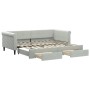 Trundle sofa bed with drawers light gray velvet 90x200 cm by vidaXL, Beds and slatted bases - Ref: Foro24-3197819, Price: 341...