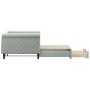 Trundle sofa bed with drawers light gray velvet 90x200 cm by vidaXL, Beds and slatted bases - Ref: Foro24-3197819, Price: 341...