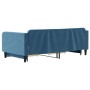 Trundle sofa bed with drawers blue velvet 100x200 cm by vidaXL, Beds and slatted bases - Ref: Foro24-3197117, Price: 336,36 €...