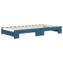 Sofá cama nido con cajones terciopelo azul 100x200 cm de vidaXL, Camas y somieres - Ref: Foro24-3197117, Precio: 329,56 €, De...