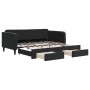 Sofá cama nido con cajones terciopelo negro 90x190 cm de vidaXL, Camas y somieres - Ref: Foro24-3197126, Precio: 355,99 €, De...