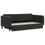 Sofá cama nido con cajones terciopelo negro 90x190 cm de vidaXL, Camas y somieres - Ref: Foro24-3197126, Precio: 355,99 €, De...