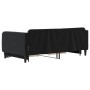 Sofá cama nido con cajones terciopelo negro 90x190 cm de vidaXL, Camas y somieres - Ref: Foro24-3197126, Precio: 322,19 €, De...