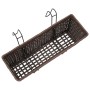 Brown rattan trapeze balcony planter 50 cm 2 units by vidaXL, Pots and planters - Ref: Foro24-41087, Price: 50,78 €, Discount: %