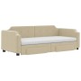 Trundle sofa bed with drawers cream fabric 100x200 cm by vidaXL, Beds and slatted bases - Ref: Foro24-3197697, Price: 517,77 ...