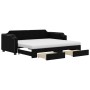 Sofá cama nido con cajones tela negro 100x200 cm de vidaXL, Camas y somieres - Ref: Foro24-3197695, Precio: 510,63 €, Descuen...