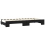 Trundle sofa bed with drawers black fabric 100x200 cm by vidaXL, Beds and slatted bases - Ref: Foro24-3197695, Price: 510,63 ...