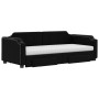 Trundle sofa bed with drawers black fabric 90x200 cm by vidaXL, Beds and slatted bases - Ref: Foro24-3197690, Price: 505,10 €...