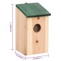 Casa para pájaros 4 unidades madera 12x12x22 cm de vidaXL, Pajareras - Ref: Foro24-41012, Precio: 20,93 €, Descuento: %