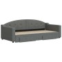 Sofá cama nido con cajones tela gris oscuro 90x200 cm de vidaXL, Camas y somieres - Ref: Foro24-3197567, Precio: 392,86 €, De...