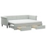 Trundle sofa bed with drawers light gray velvet 80x200 cm by vidaXL, Beds and slatted bases - Ref: Foro24-3197836, Price: 464...