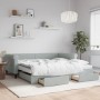 Trundle sofa bed with drawers light gray velvet 100x200 cm by vidaXL, Beds and slatted bases - Ref: Foro24-3197850, Price: 50...