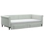 Trundle sofa bed with drawers light gray velvet 100x200 cm by vidaXL, Beds and slatted bases - Ref: Foro24-3197850, Price: 50...