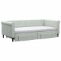 Trundle sofa bed with drawers light gray velvet 90x190 cm by vidaXL, Beds and slatted bases - Ref: Foro24-3197856, Price: 568...