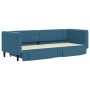 Trundle sofa bed with drawers blue velvet 80x200 cm by vidaXL, Beds and slatted bases - Ref: Foro24-3196731, Price: 325,62 €,...