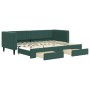 Trundle sofa bed with drawers dark green velvet 80x200 cm by vidaXL, Beds and slatted bases - Ref: Foro24-3196734, Price: 340...