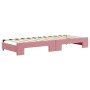 Trundle sofa bed with pink velvet drawers 80x200 cm by vidaXL, Beds and slatted bases - Ref: Foro24-3196735, Price: 326,66 €,...