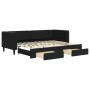 Sofá cama nido con cajones terciopelo negro 80x200 cm de vidaXL, Camas y somieres - Ref: Foro24-3196736, Precio: 328,71 €, De...