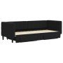 Sofá cama nido con cajones terciopelo negro 80x200 cm de vidaXL, Camas y somieres - Ref: Foro24-3196736, Precio: 328,71 €, De...