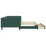 Trundle sofa bed with drawers dark green velvet 100x200 cm by vidaXL, Beds and slatted bases - Ref: Foro24-3196748, Price: 33...